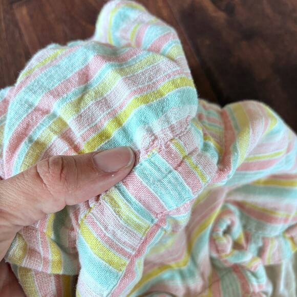 Cynthia Rowley Girls 18 Month Summer Romper Outfit Halter Pastel Striped - Picture 6 of 7